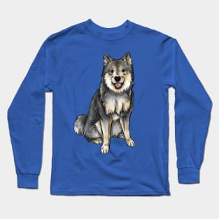 Finnish Lapphund Dog | Wolf Sable Long Sleeve T-Shirt